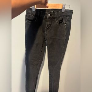 Faded black low rise jeans